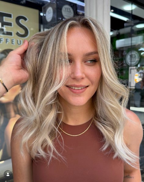 Yes Kuaför saç modeli — sarı balyaj